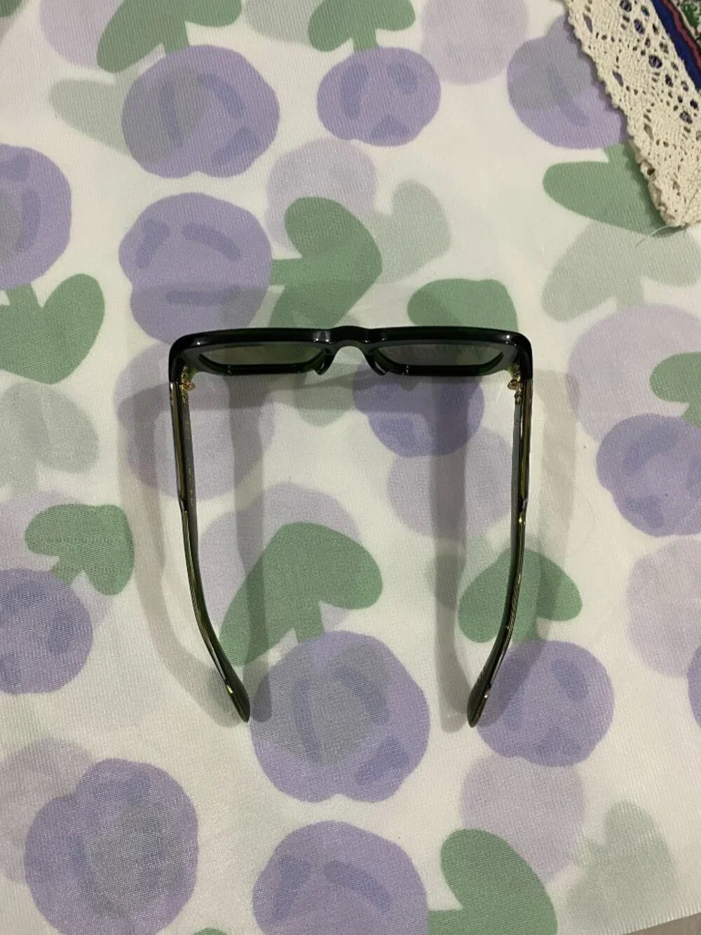 Jacques Marie Mage Dark Green Square-Frame Sunglasses